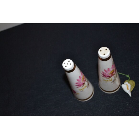 Vintage English Bone China Chrysanthemum Royal Stuart Shakers - Picture 4 of 5